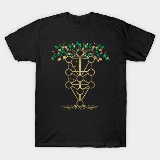 Kabbalah The Tree of Life - Etz Hayim T-Shirt by Nartissima